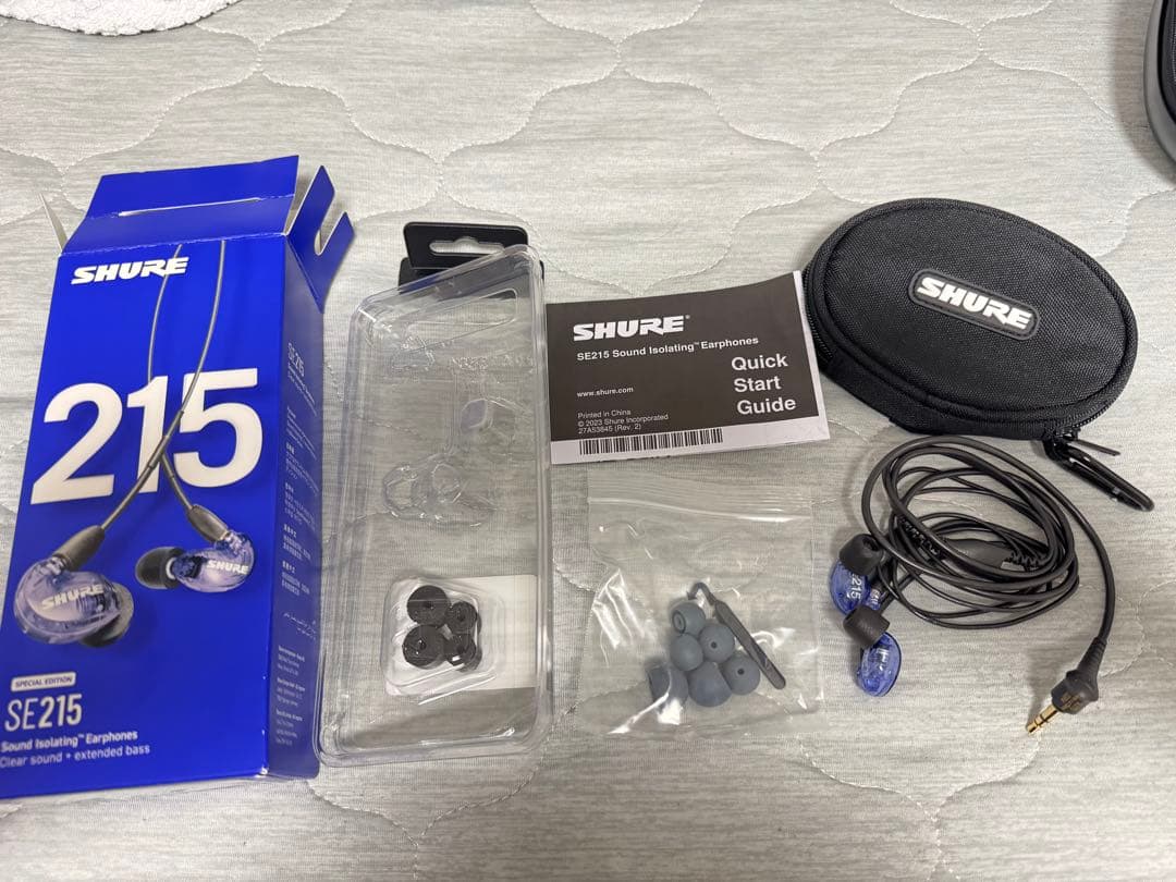 SHURE SE215 有線イヤホン 収納ケース付