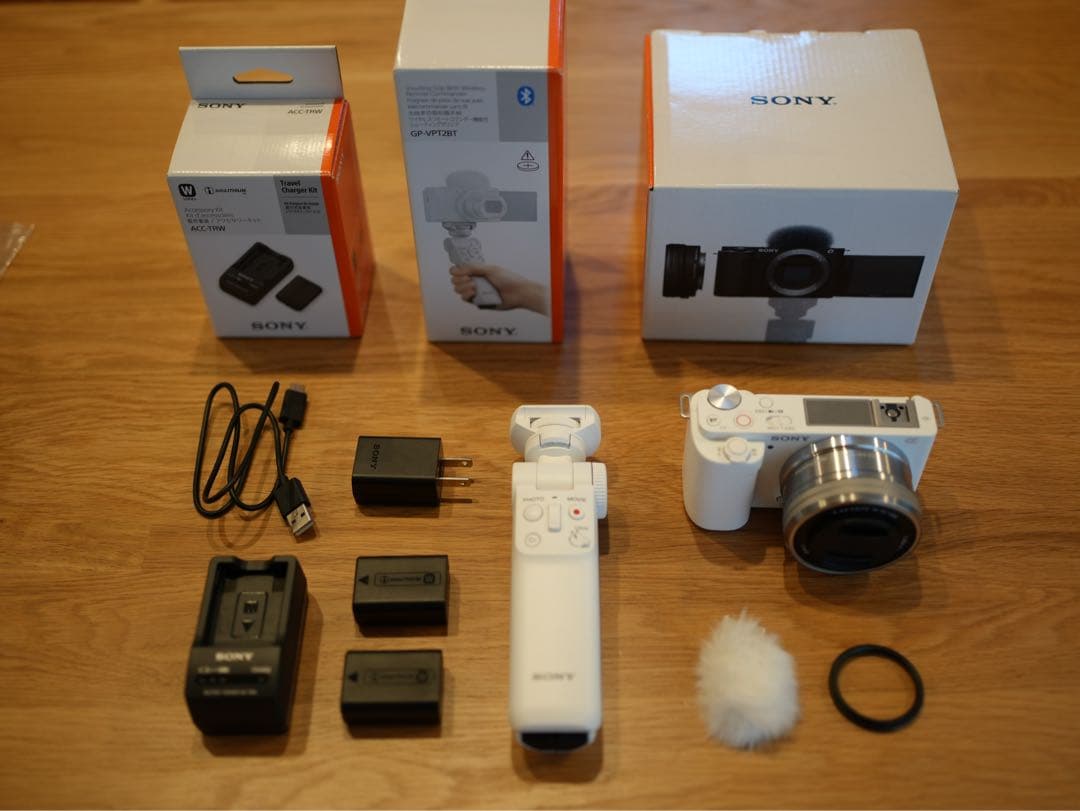 【セット】SONY ZV-E10L レンズキット、グリップ、バッテリー付