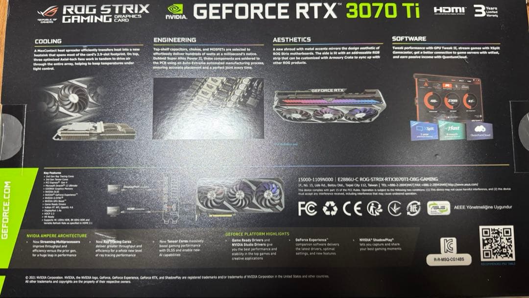 グラフィックボード・グラボ・ビデオカード ASUS ROG Strix NVIDIA GeForce RTX 3070
