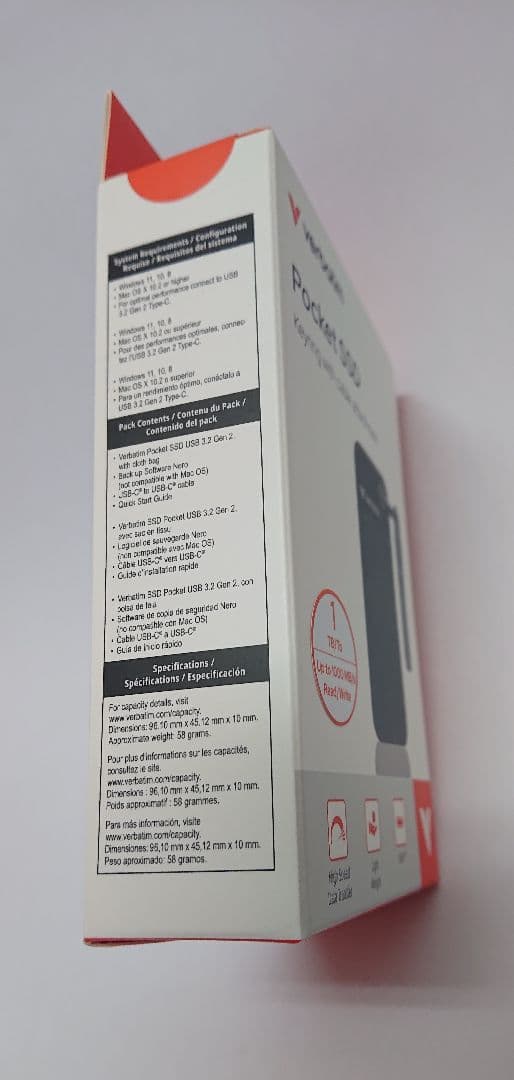 Verbatim Pocket SSD 1TB 新品未開封