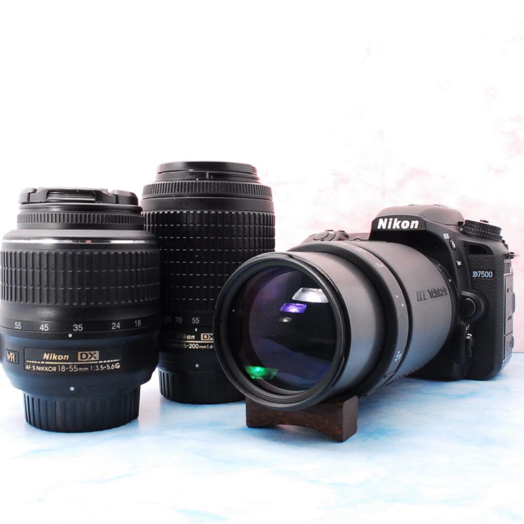 スマホ転送OK★Nikon D7500★一眼レフカメラ★レンズ3本★高性能