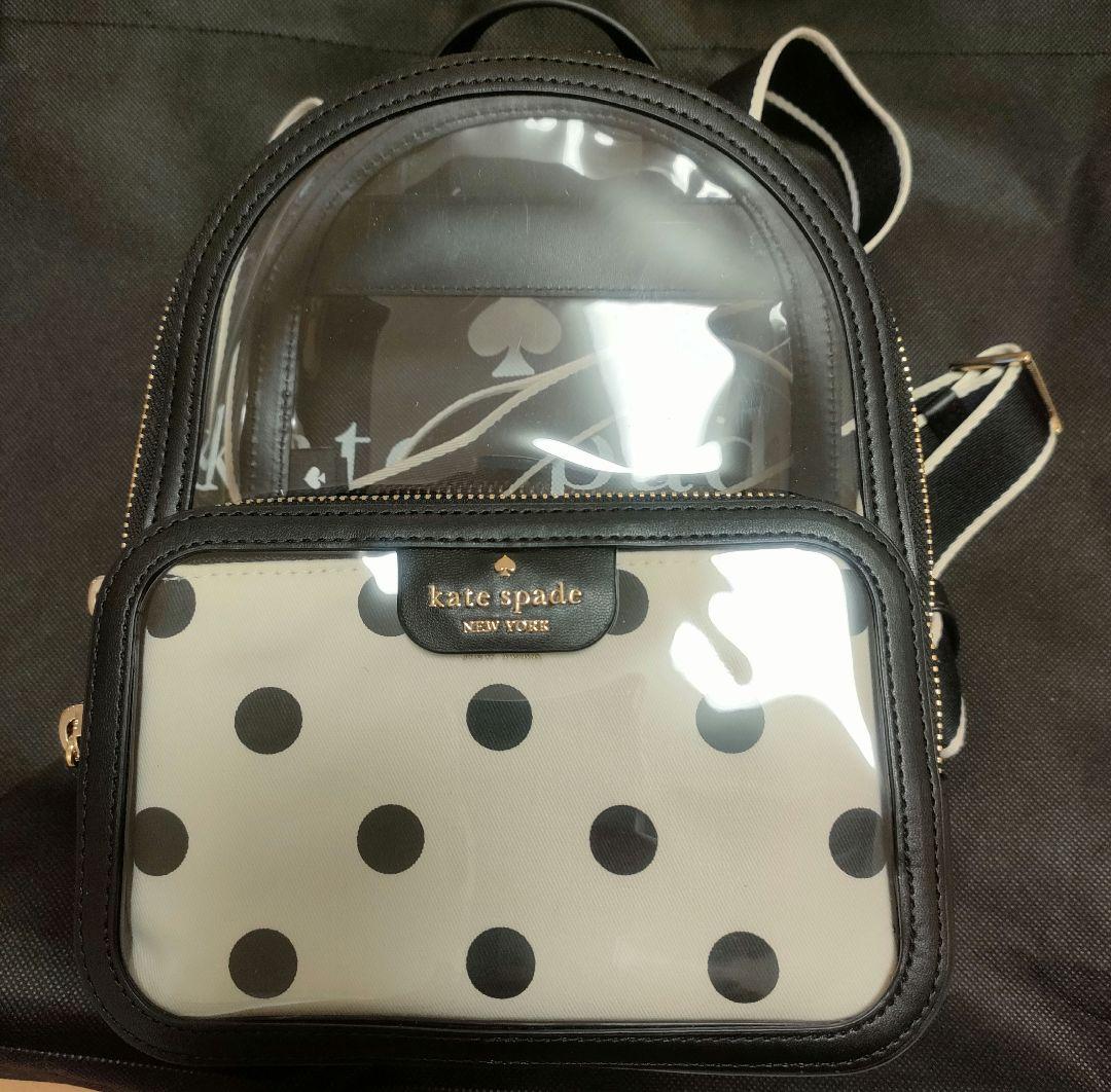 kate spade ドット柄 シースルー　バックパック