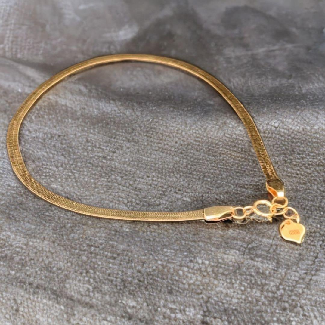 K18 スネークチェーンアンクレット