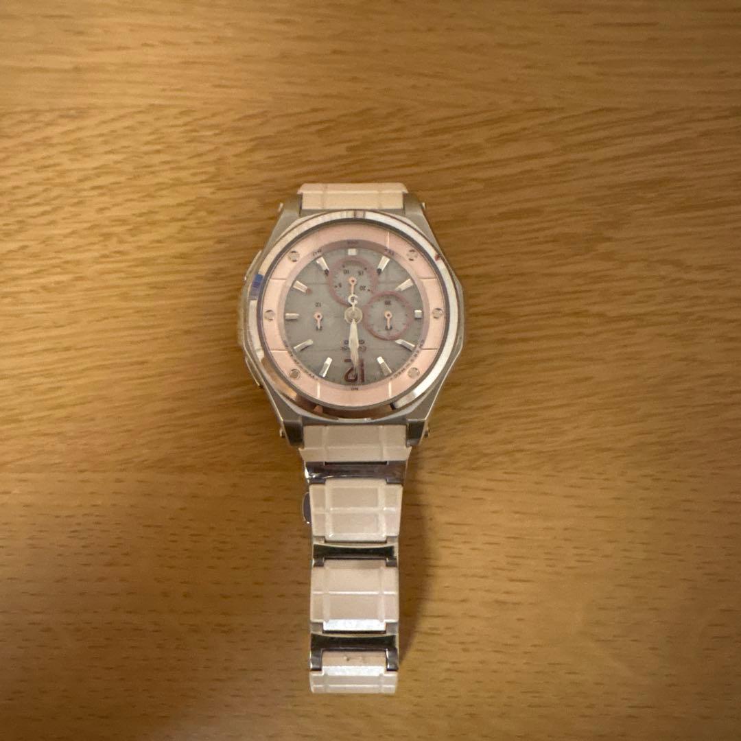 Baby-G ベビーg レディース腕時計 電波ソーラー ピンク×ホワイト