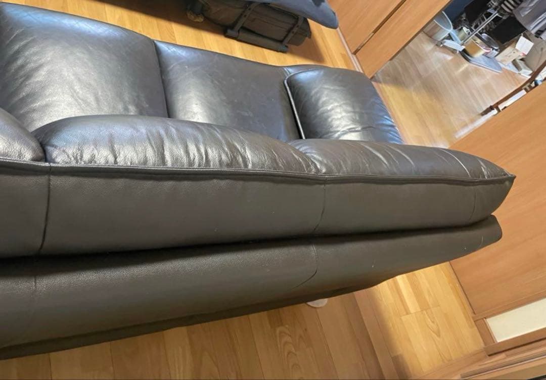 専用　【実使用1年程度】ニトリ 3人掛けソファ (ロゾ KD BE ブラック)