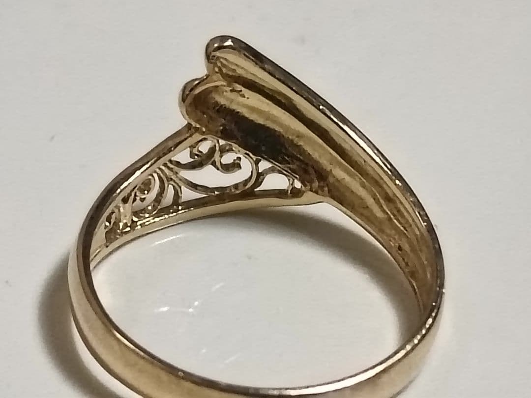 K18 唐草 透かし デザインリング 約2.2g 指輪 ゴールド 18金