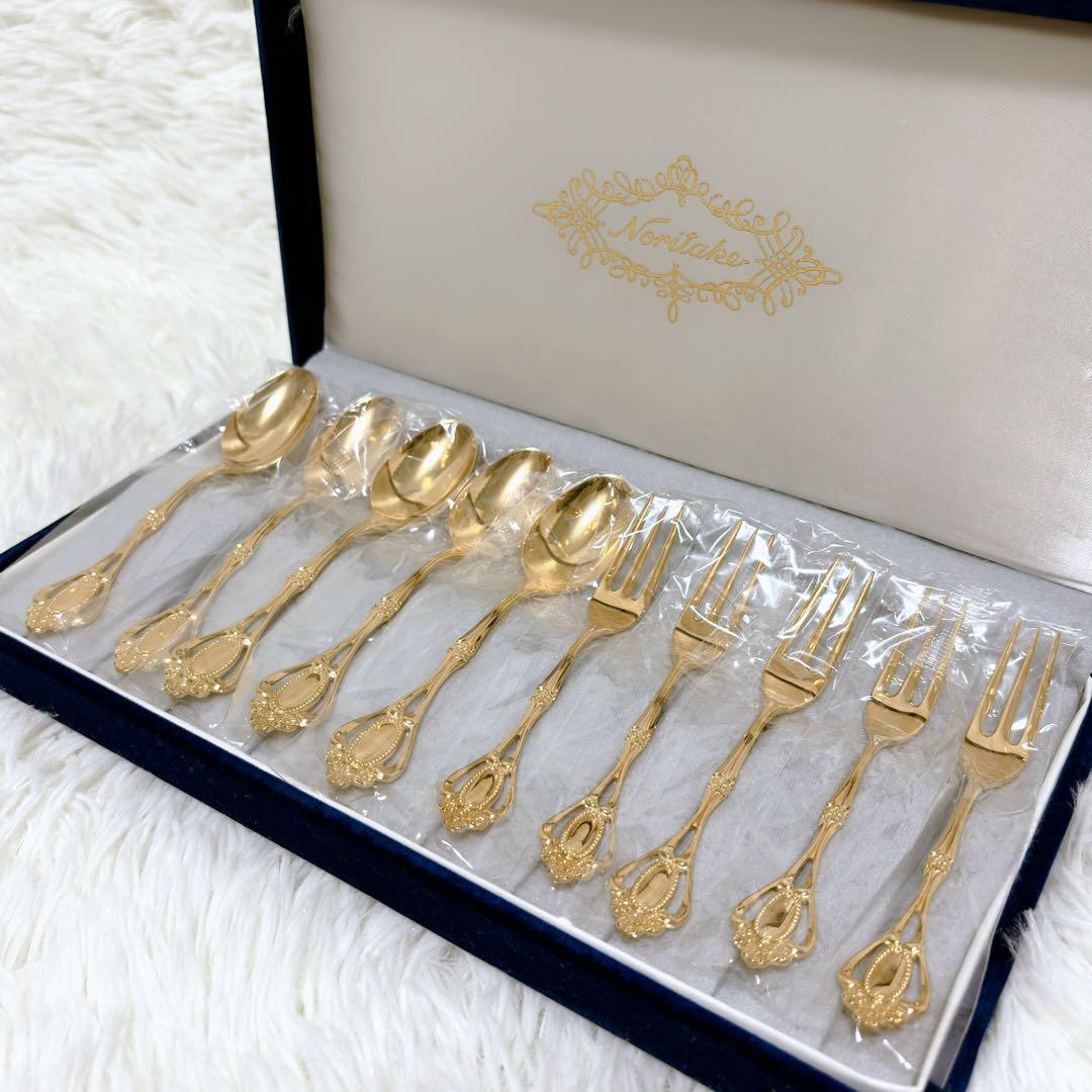 ノリタケ カトラリーセット クリスティーヌ ゴールド スプーン＆フォークセット