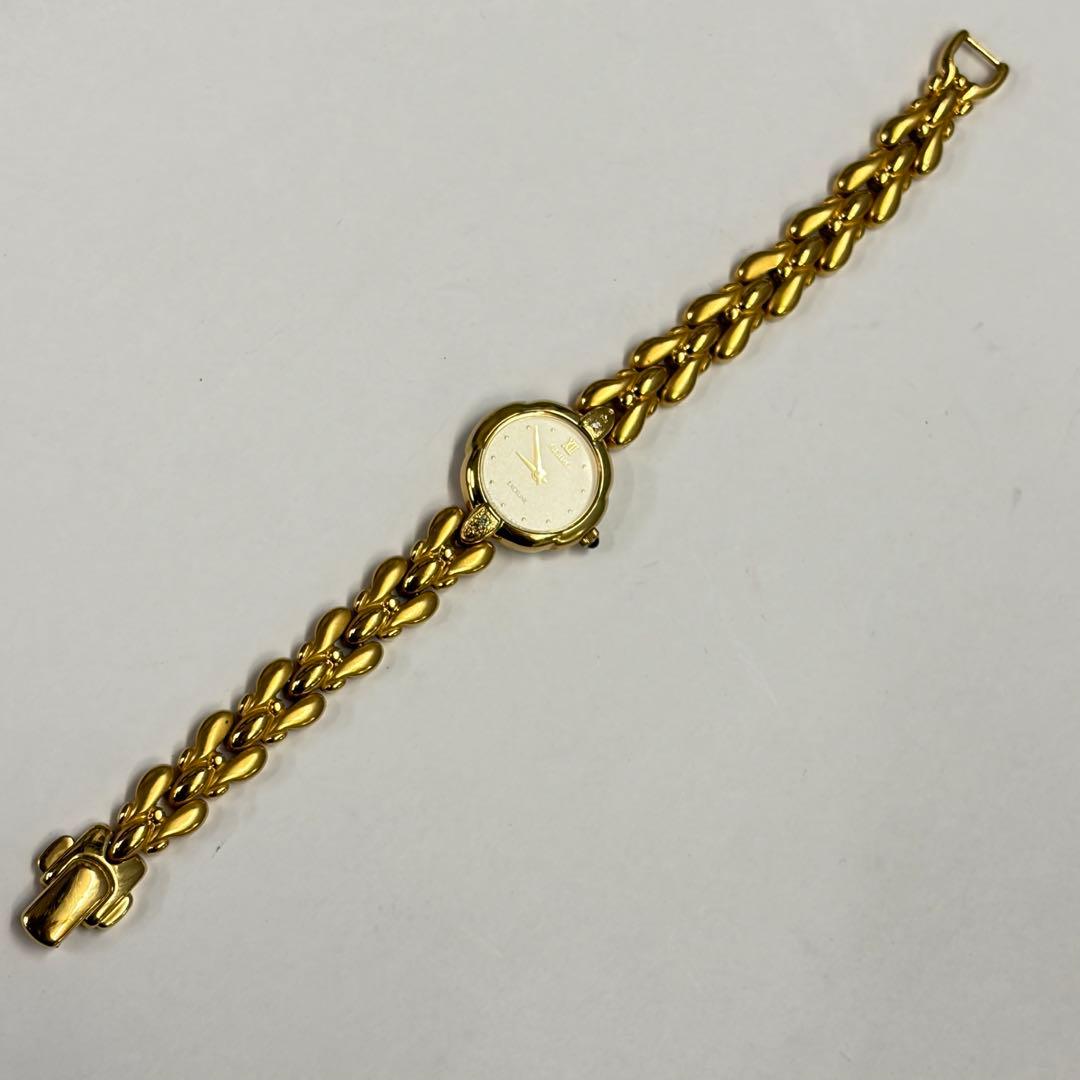 タ*ー様 美品 SEIKO Exceline レディース腕時計 2Pダイヤ入 ゴ