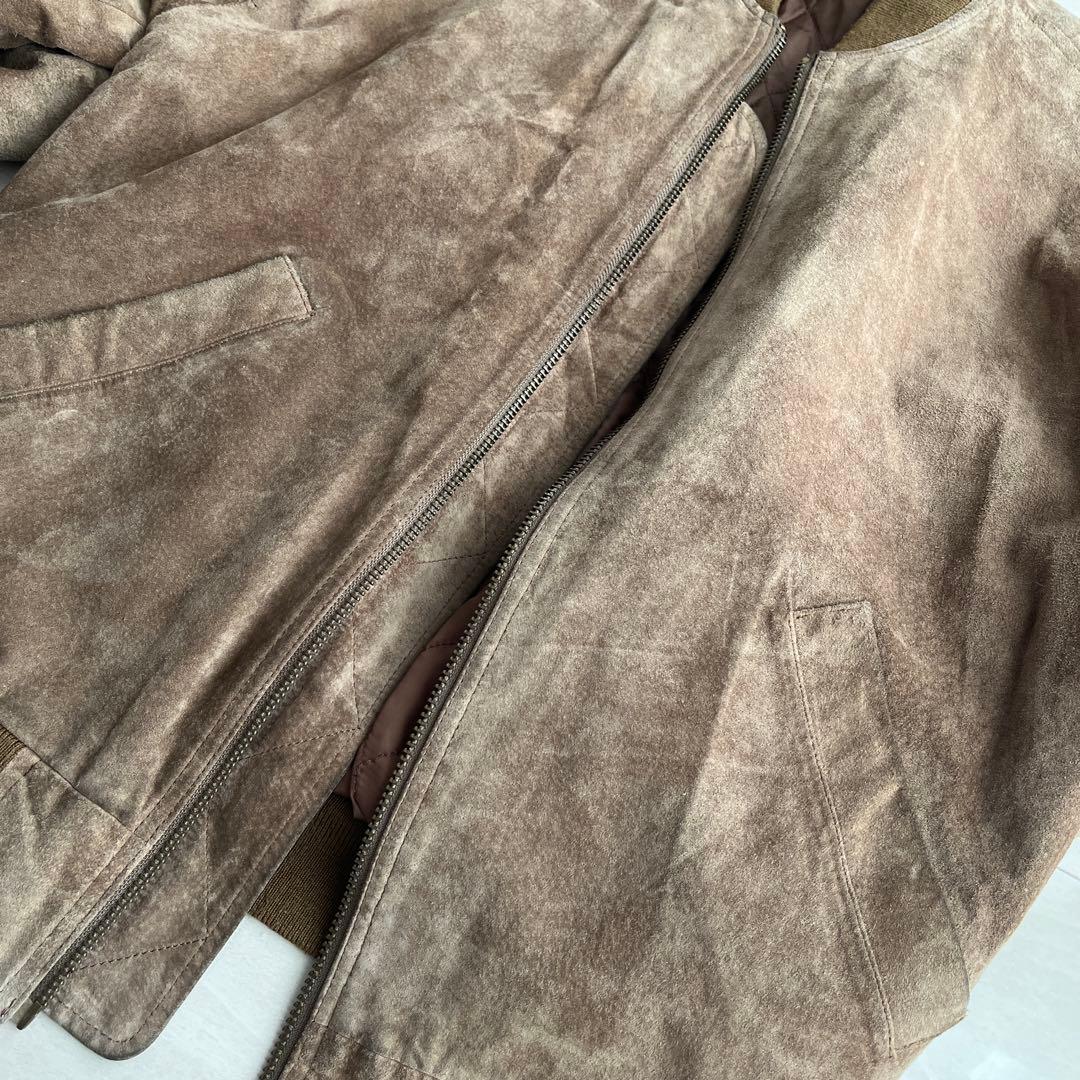 90s スウェード ジャケット MA-1 MELROSE vintage 短丈