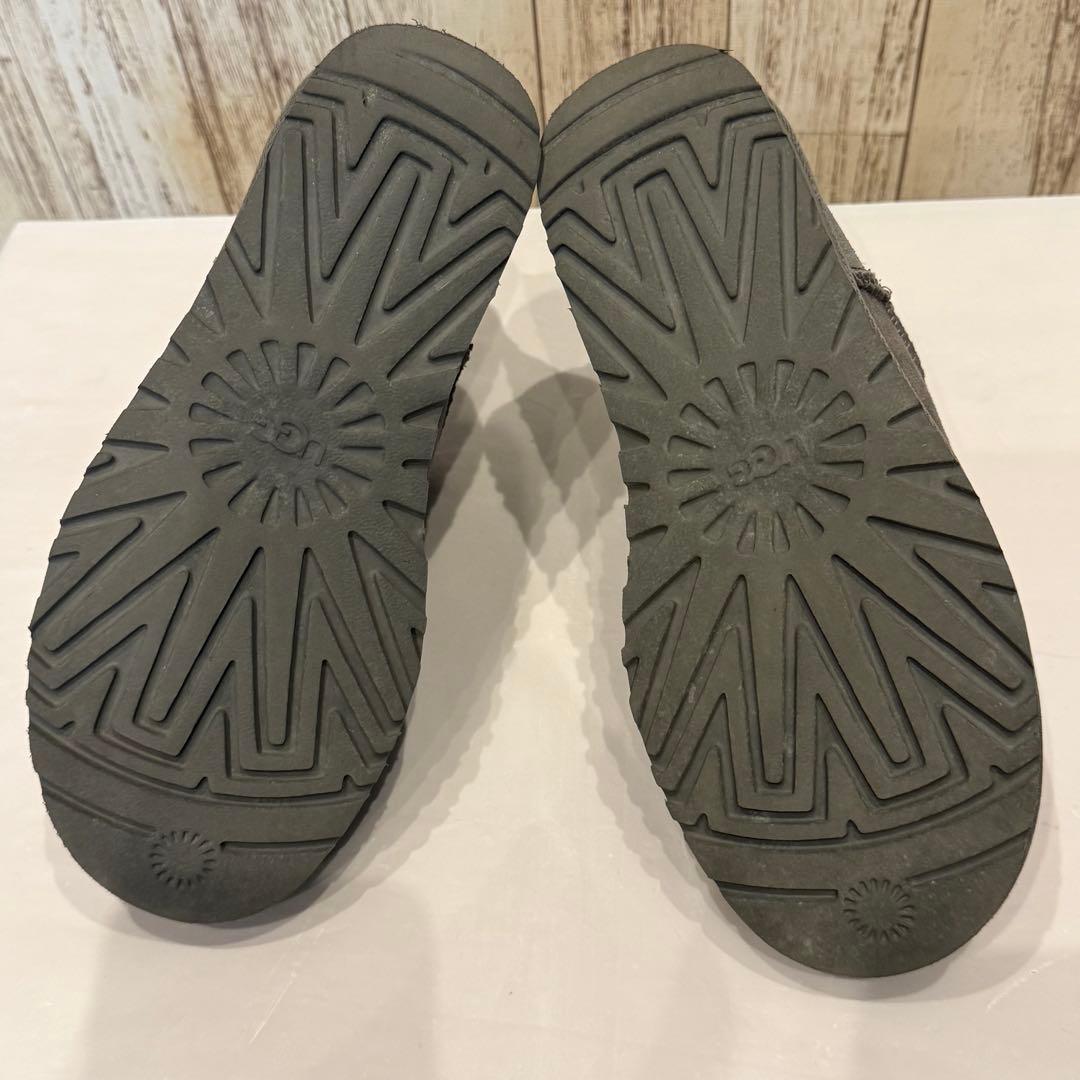 【UGG】 クラシック ウルトラミニ ムートン ブーツ 24cm グレー