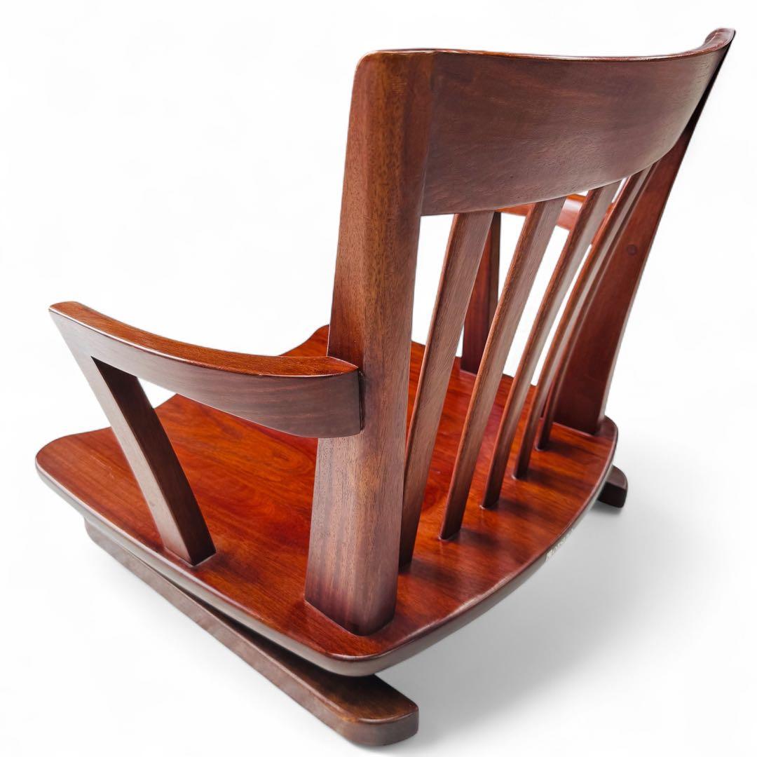 【良品】 大塚家具 ローチェア 回転式 座椅子 和風 モダン 天然木 1