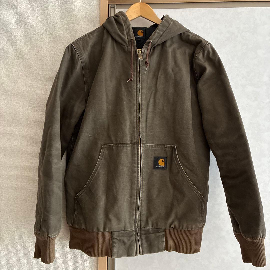 ソルティライチ　Carhartt フード付きジャケット オリーブ