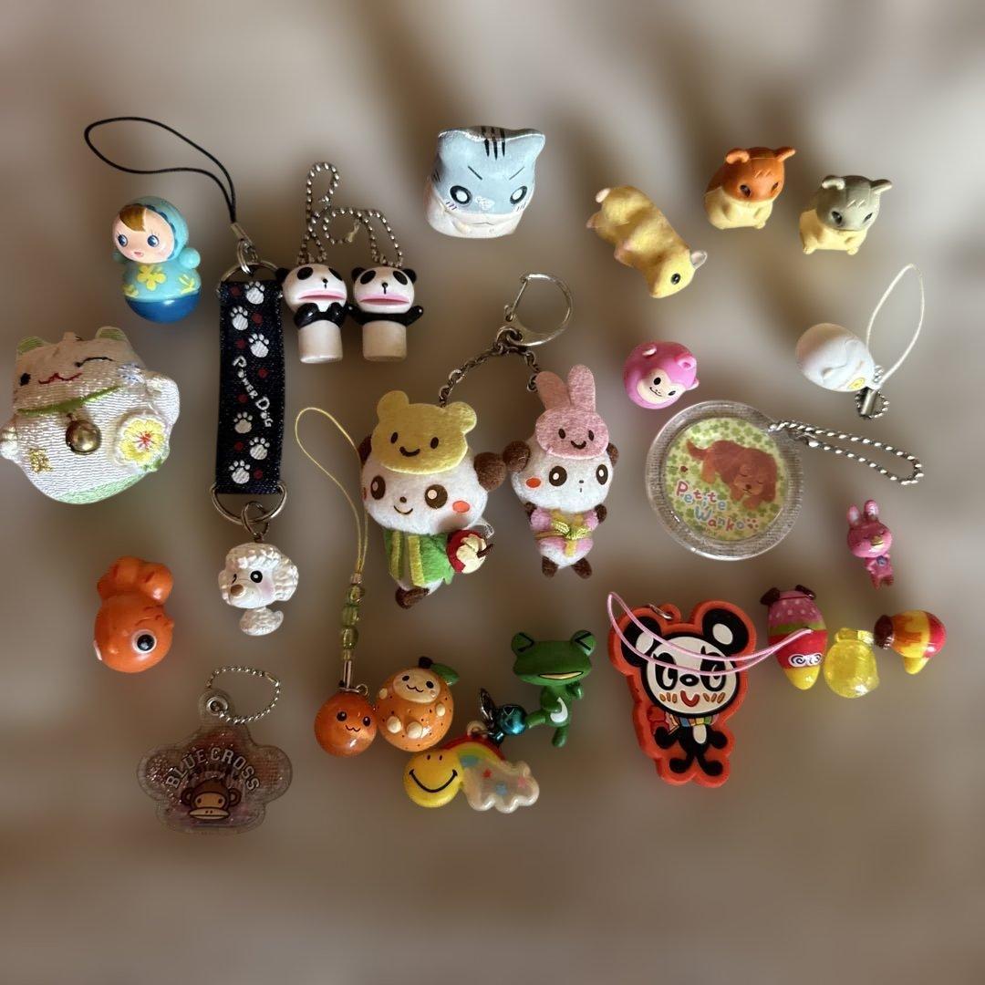ゆ*き様 平成レトロ・キャラクター ストラップ置物セット