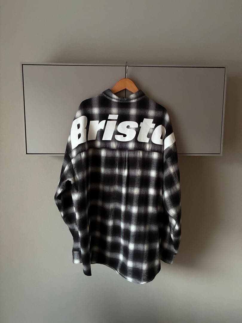 Bristol 長袖シャツ ブラックチェック　L 美品