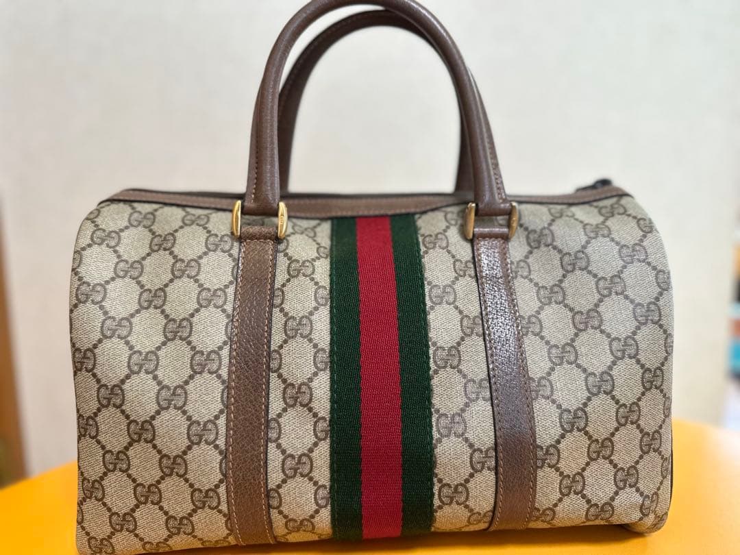 【9in9s】GUCCI グッチ ミニボストンバッグ シェリーライン