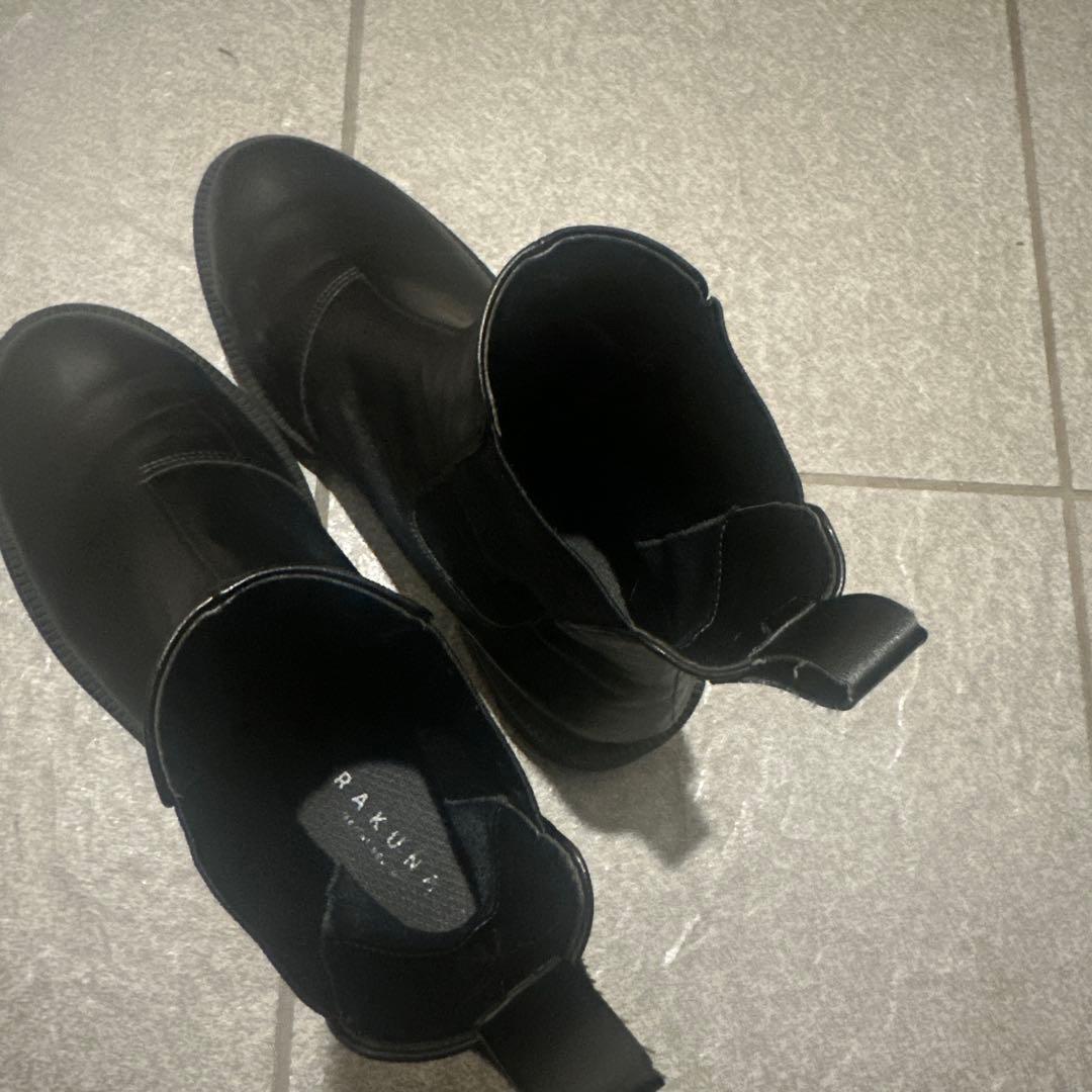 RAKUNA 整体ブーツ　サイドゴア ブラック Lサイズ