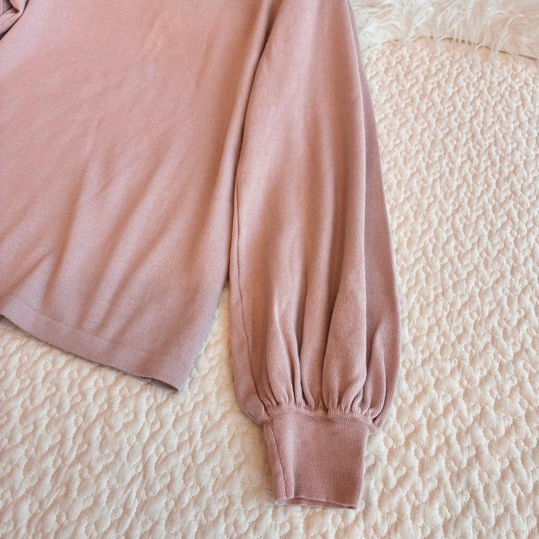 美品♡フォクシー カシミヤシルク クリームパフセーター ピンク　40