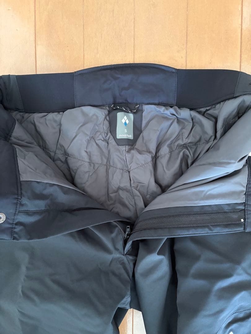 【値下げ】モンベル　パウダーステップパンツ　メンズ　Sサイズ　ブラック