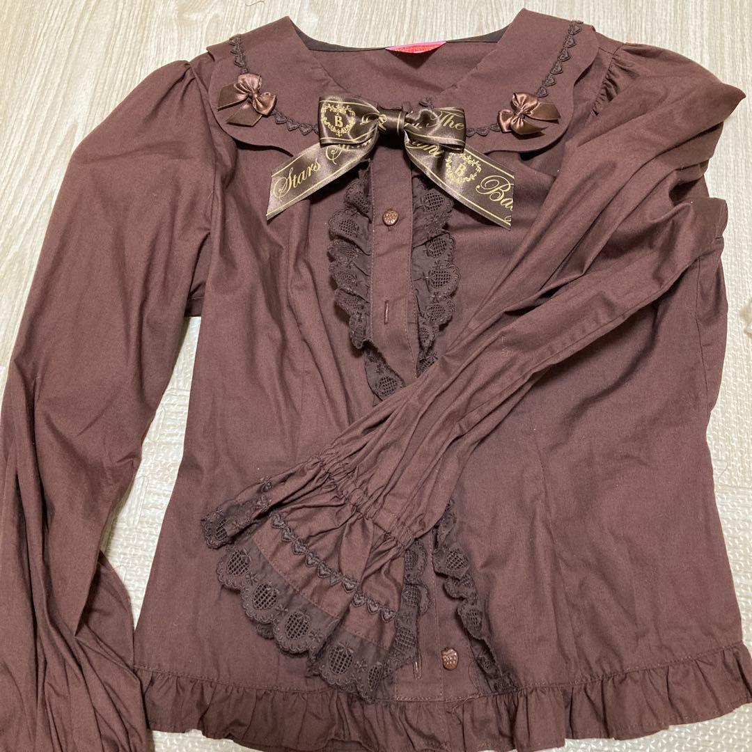 BABY,THE STARS Strawberry Lovesブラウス ブラウン