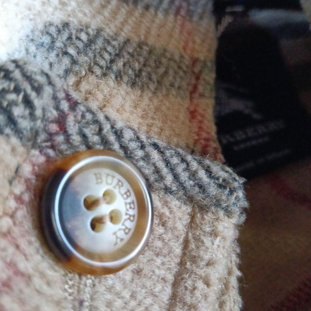 バーバリーロンドン ノバチェック柄 ウールダッフルコート レディース Lサイズ