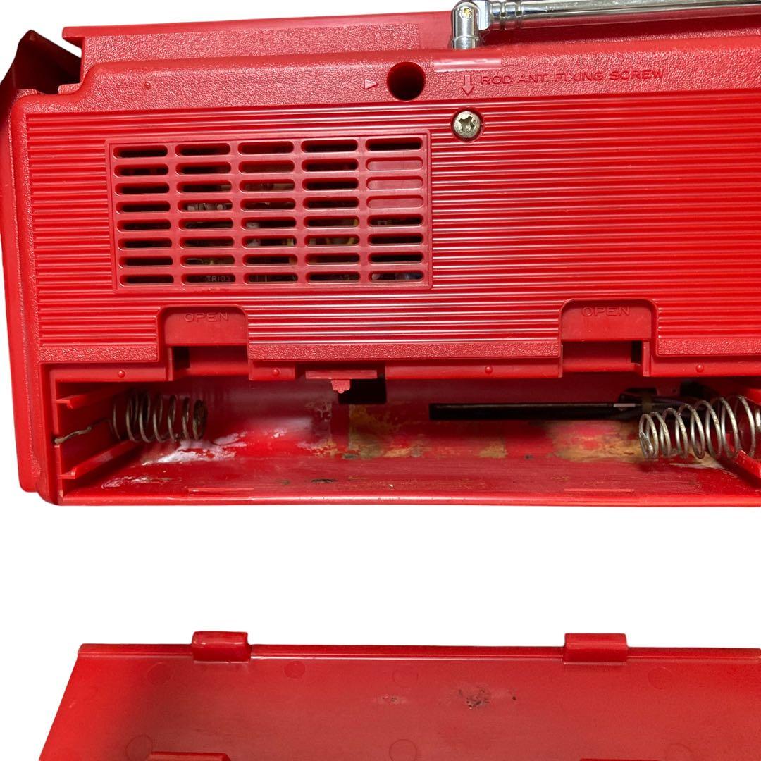 【動作品レア】 昭和レトロ 日立AM&FMラジオ・カセットデッキTRK-W110