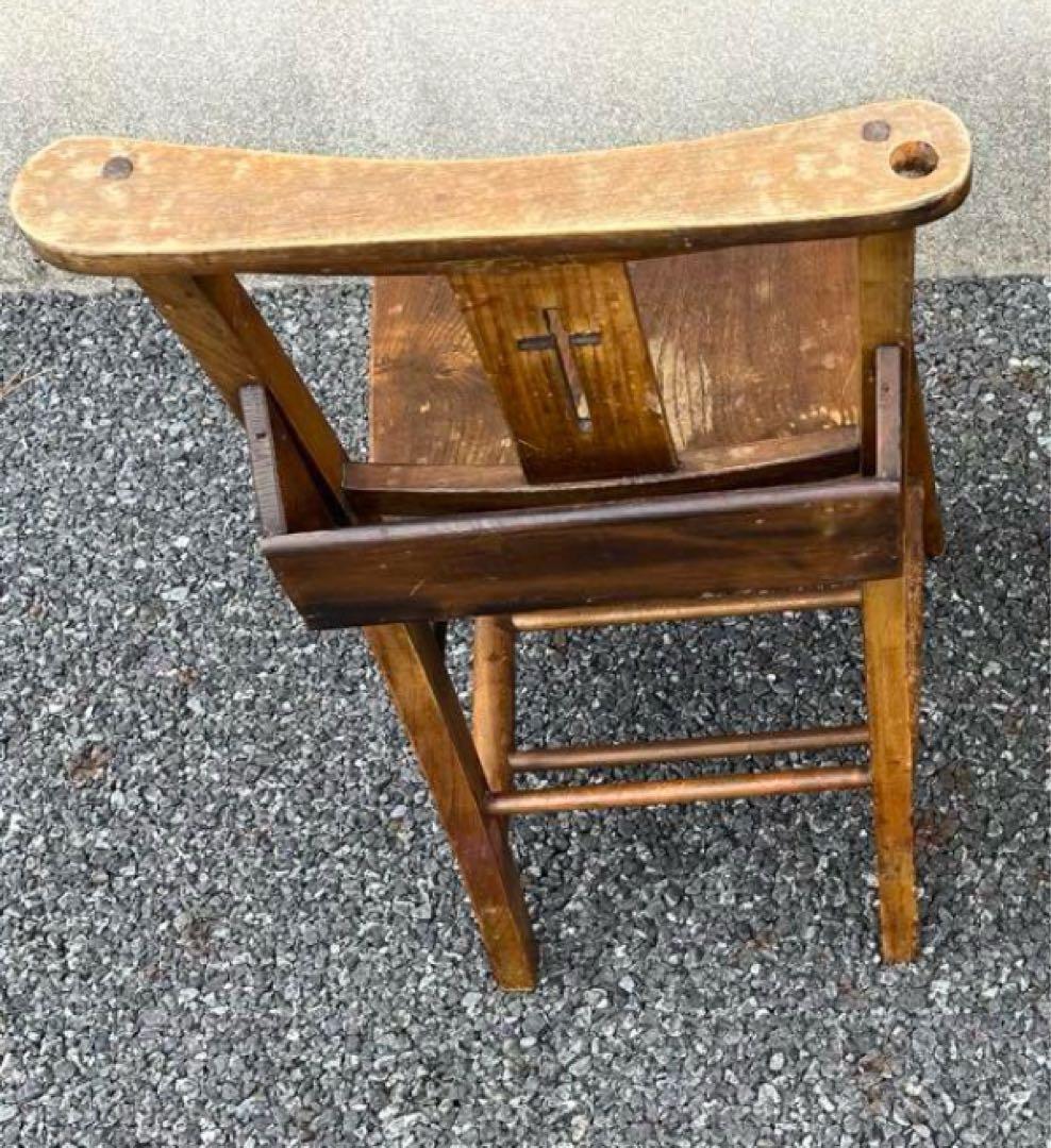 アンティーク　チャーチチェア　ダイニング　教会　椅子　イギリス　ヴィンテージ