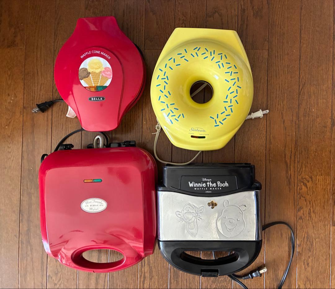 ワッフルメーカー　マフィン　ドーナツ　4つセット　プーさん