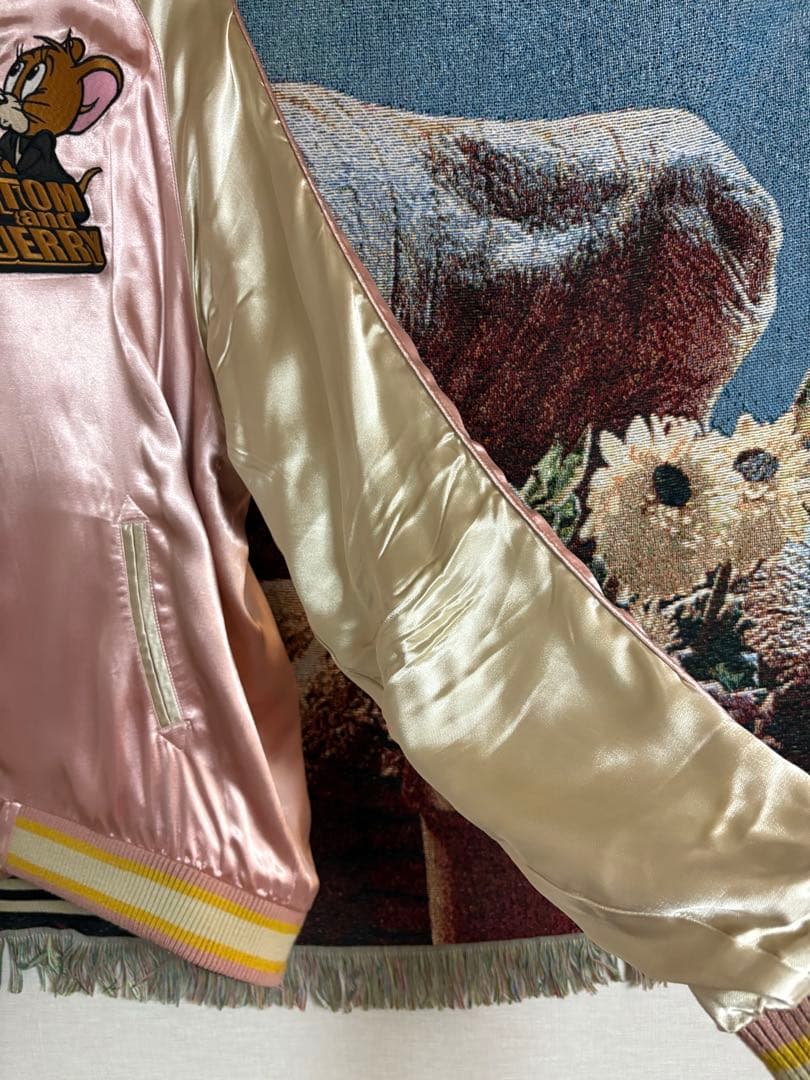 ［中古品］vanson バンソン　トムとジェリー　スカジャン　XXL