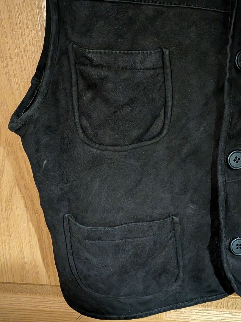 Paul　Smith　ポールスミス　羊革　ムートンベスト 　レザー　4ポケット