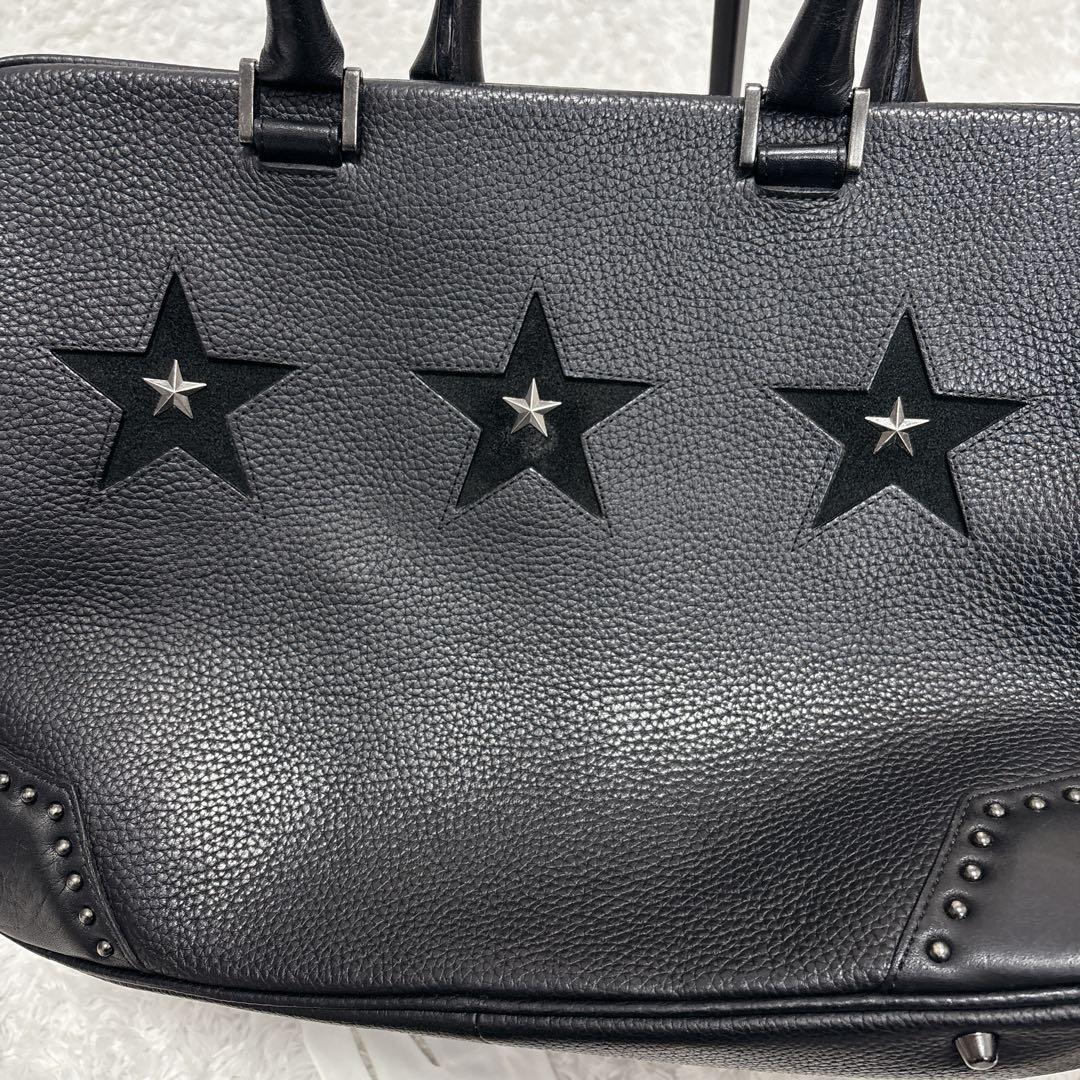 【Bajolugo】バジョルゴ レザートートバッグ スターモチーフ 黒 大容量