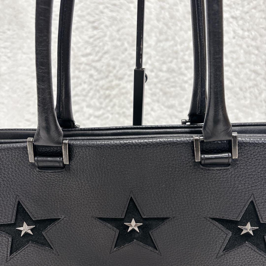 【Bajolugo】バジョルゴ レザートートバッグ スターモチーフ 黒 大容量