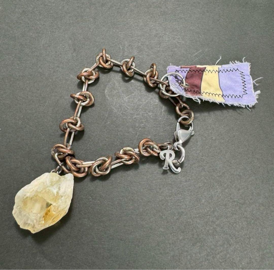 アクセサリー RAF SIMONS stone Charm bracelet silver