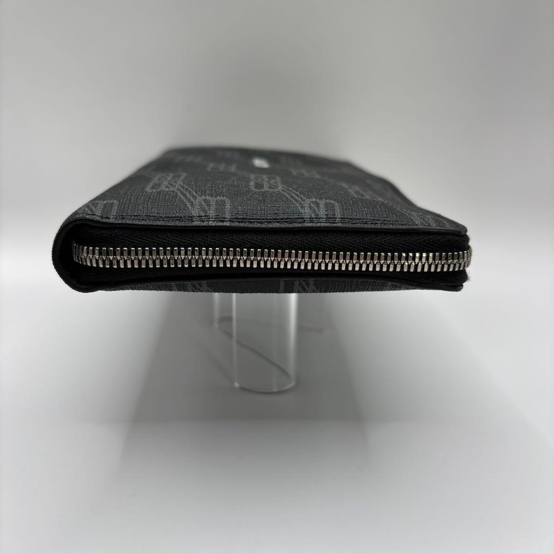 BALENCIAGA 長財布　ラウンドジップ　ブラック　BB モノグラム　財布