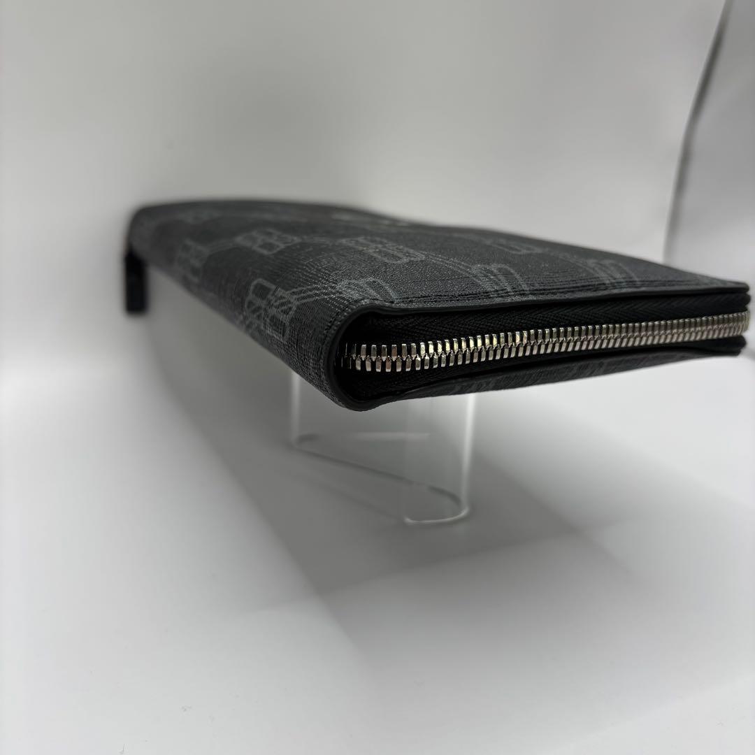 BALENCIAGA 長財布　ラウンドジップ　ブラック　BB モノグラム　財布