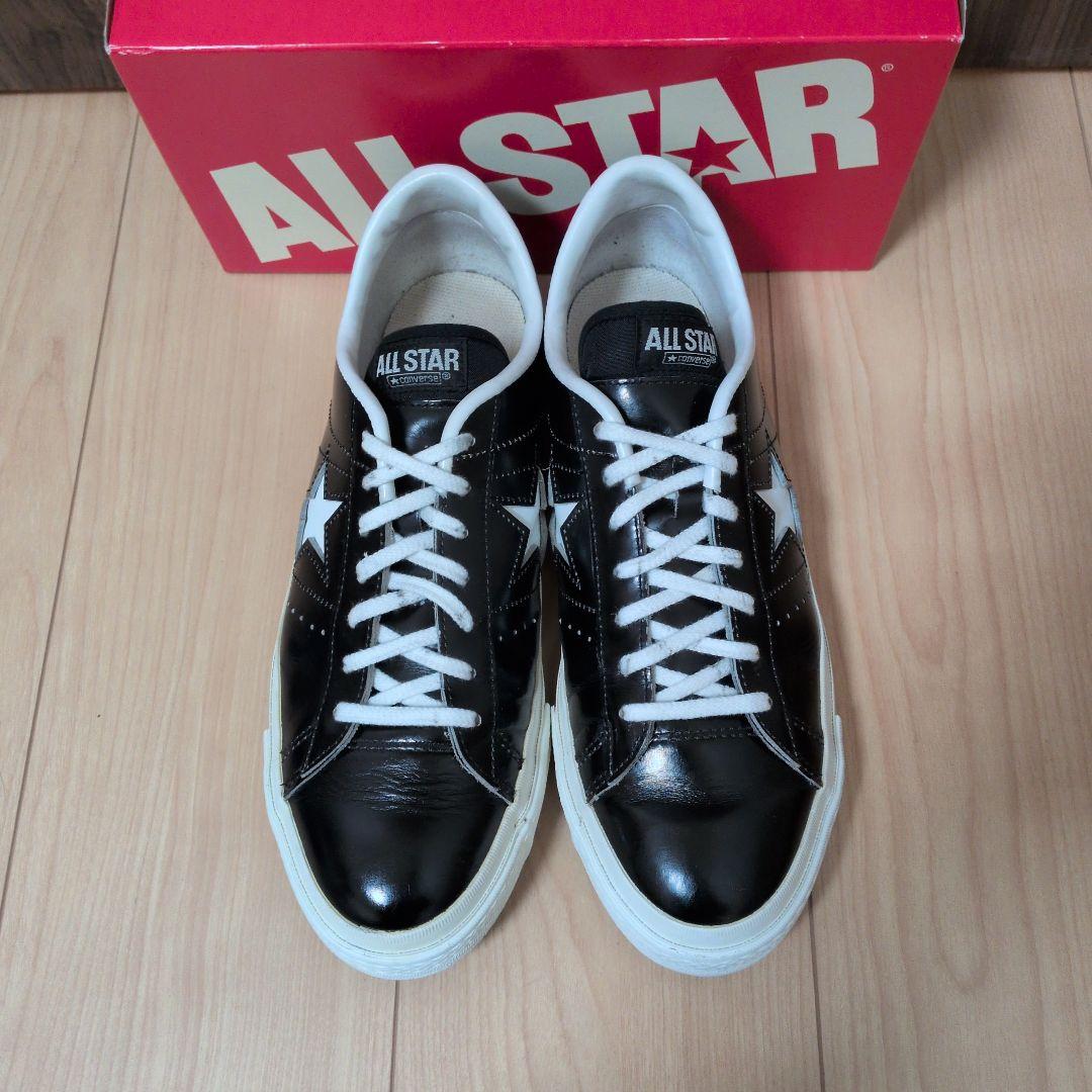 【US9.5】ワンスター　　黒×白　レザー　one star ALL STAR