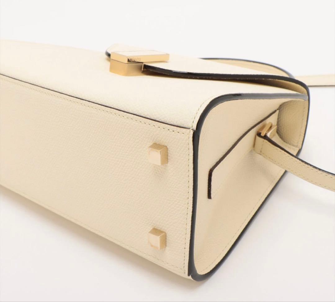 ★美品★ ヴァレクストラ VALEXTRA ミニ イジィデ ホワイト