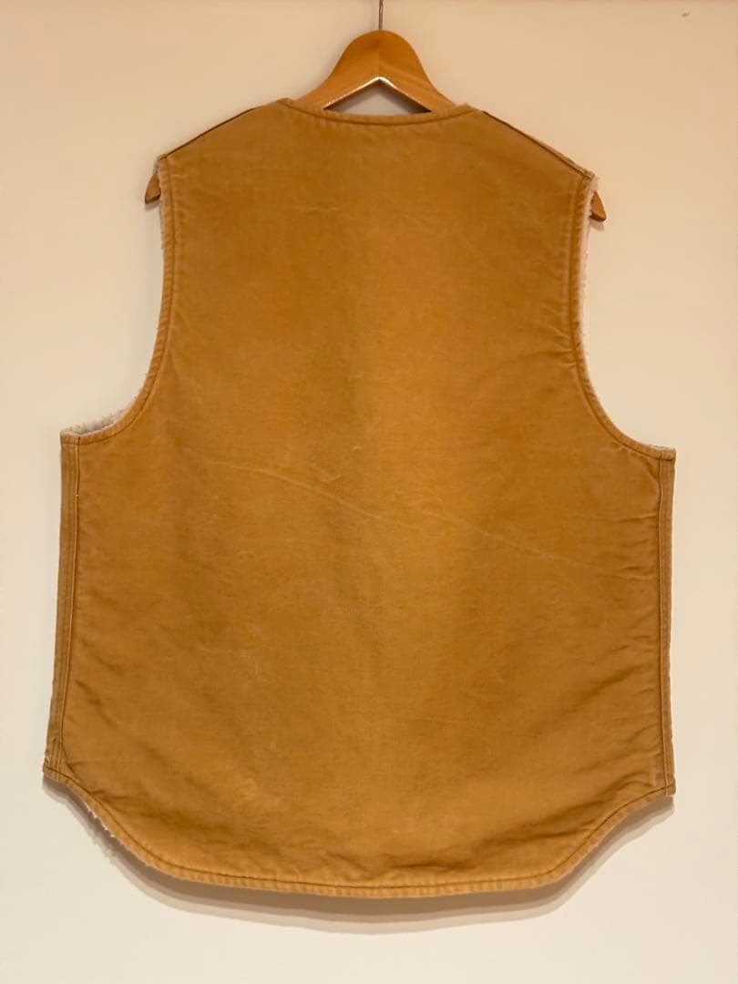 専用 カーハート ダックベスト ベスト XLサイズ ベージュ 古着 フェード