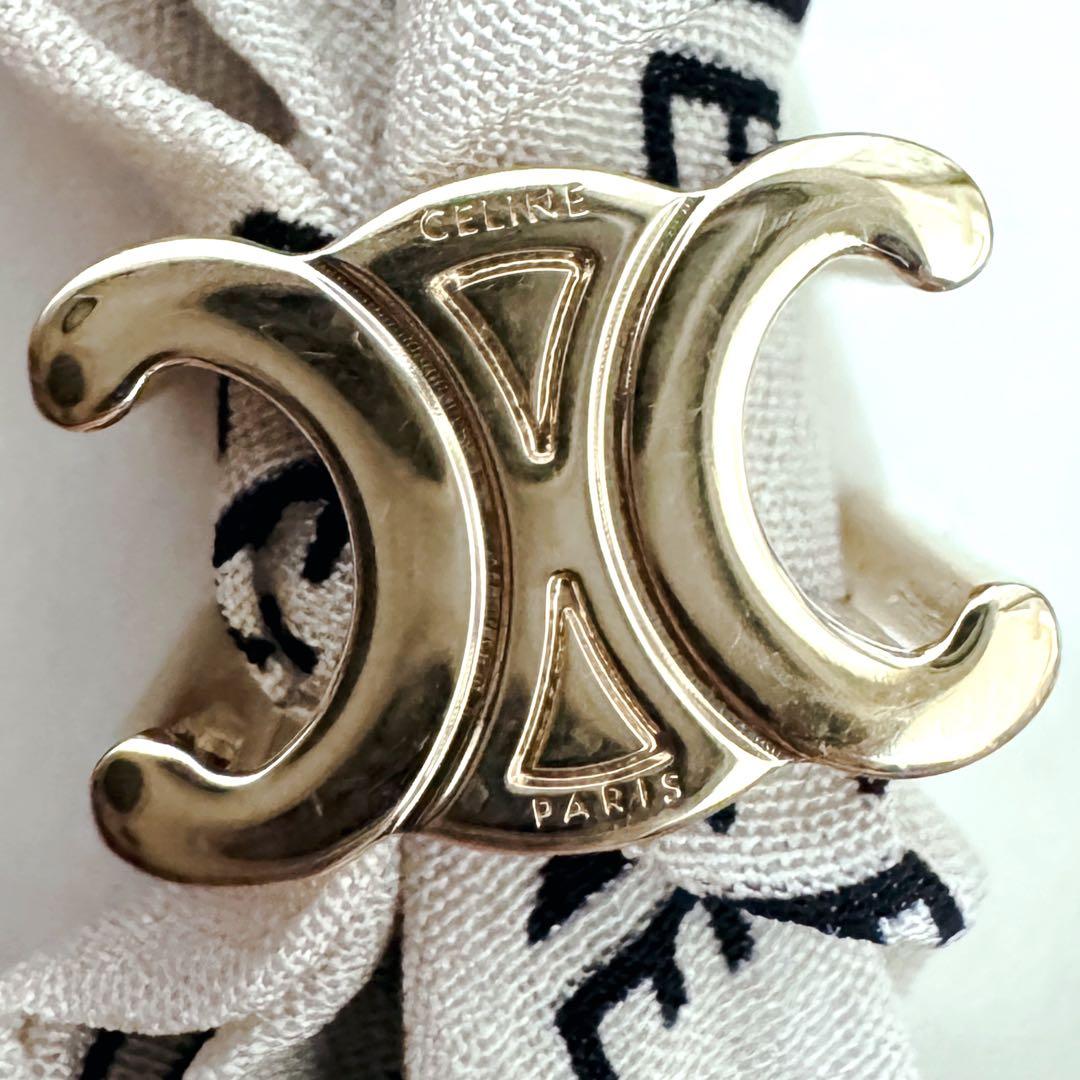 CELINEセリーヌ 正規品 レイユールシュシュホワイト　箱・保存袋（ロゴ布）付