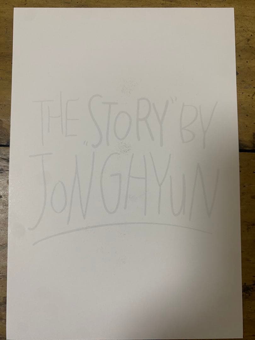 shinee ジョンヒョン STORY BY JONGHYUN ポストカード