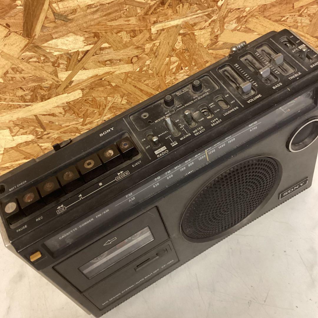 SONY CF-1980 ラジカセ　昭和レトロ　ソニー　ラジオ　カセット（M56
