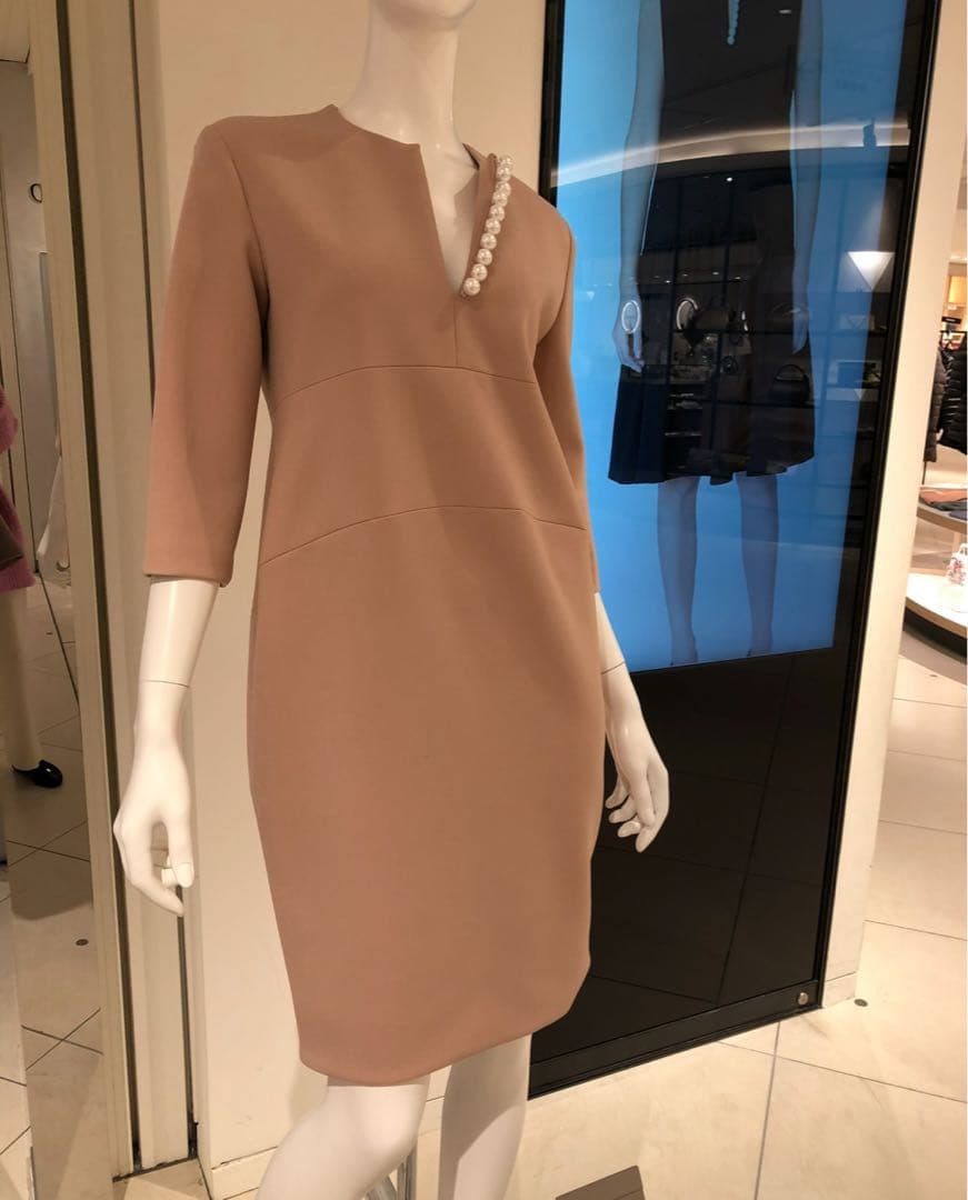 百貨店購入 新品タグ付 ヨーコチャン YOKO CHAN パールワンピース 38