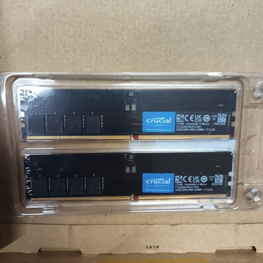 Crucial DDR5-4800 32GB×2(64GB)