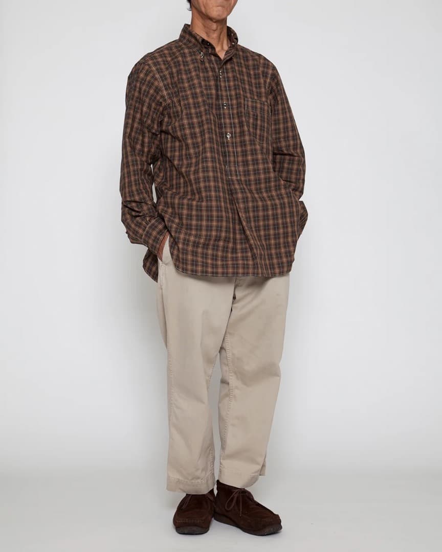 THE CORONA UTILITY／プルオーバーチェックB.Dシャツ コロナ