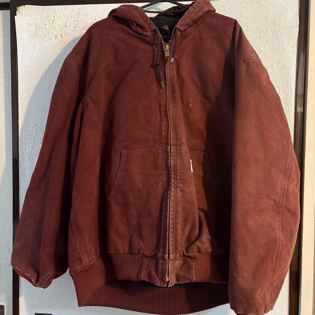Carhartt XL フード付きジャケット ワインレッド