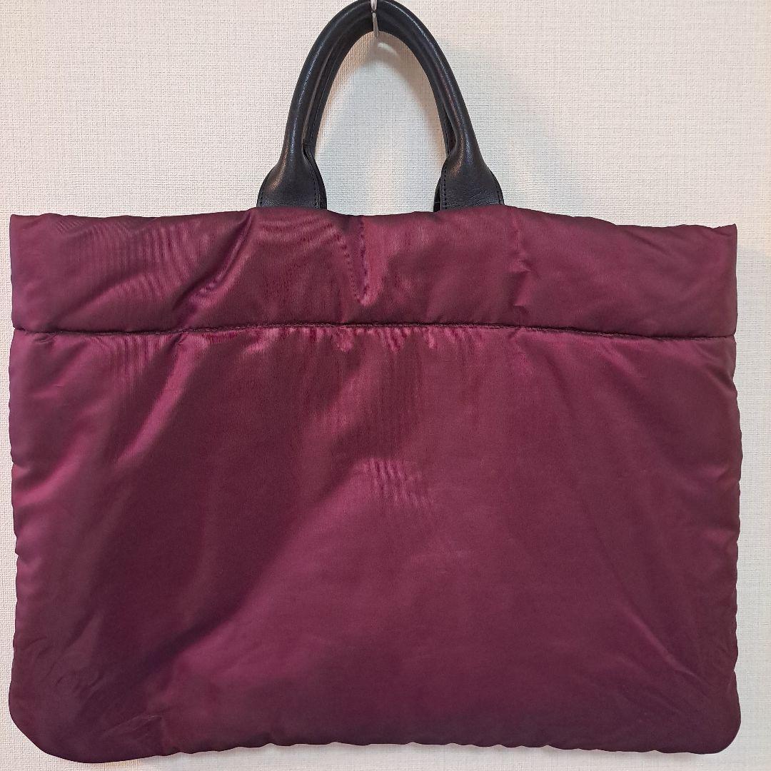 レア　トリコ コムデギャルソン トートバッグ キルティング ネイビー×パープル