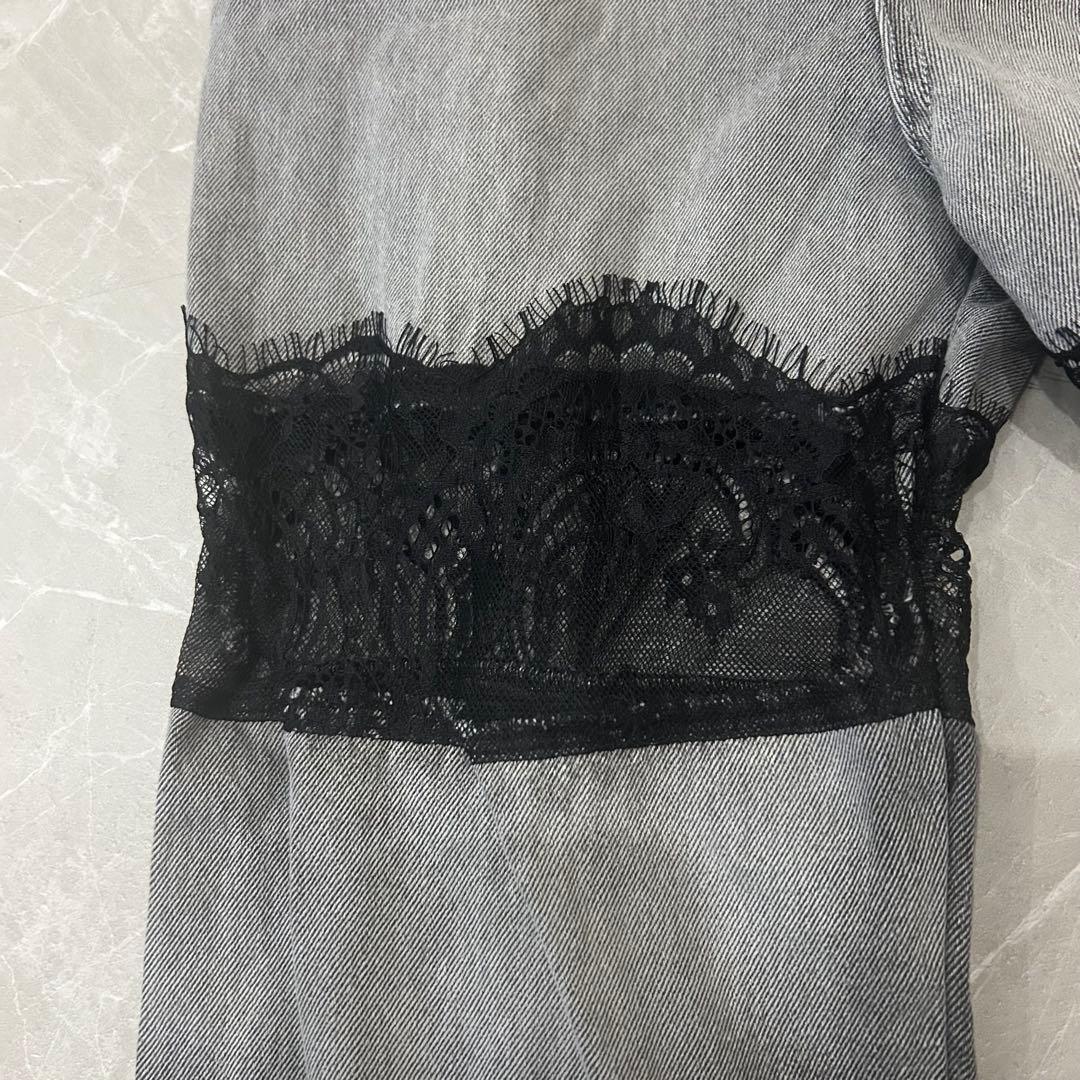 Darich グレー レース付きデニム