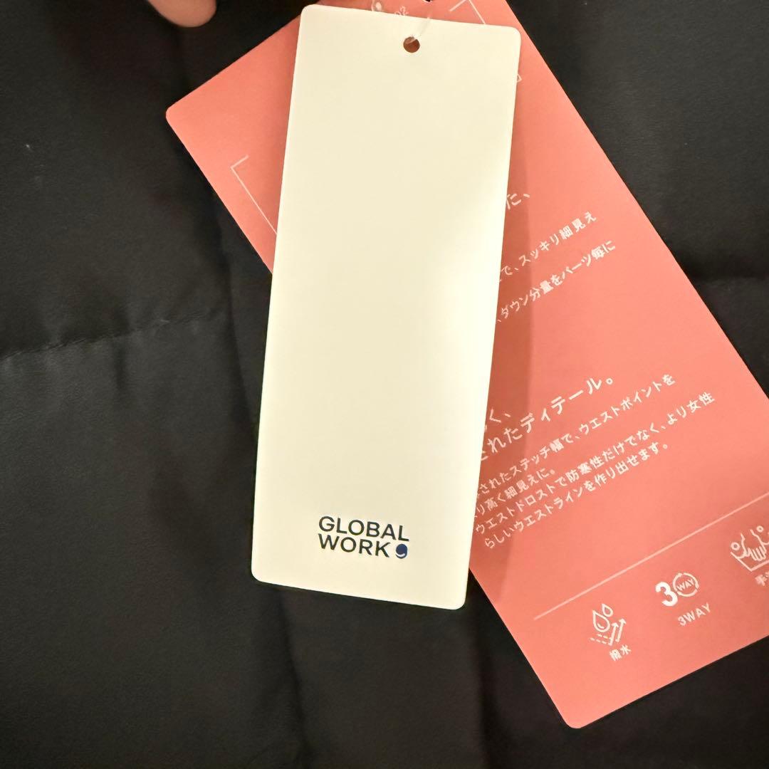 【新品タグ付】グローバルワーク　ウツクシルエット撥水ダウンコート M ブラック