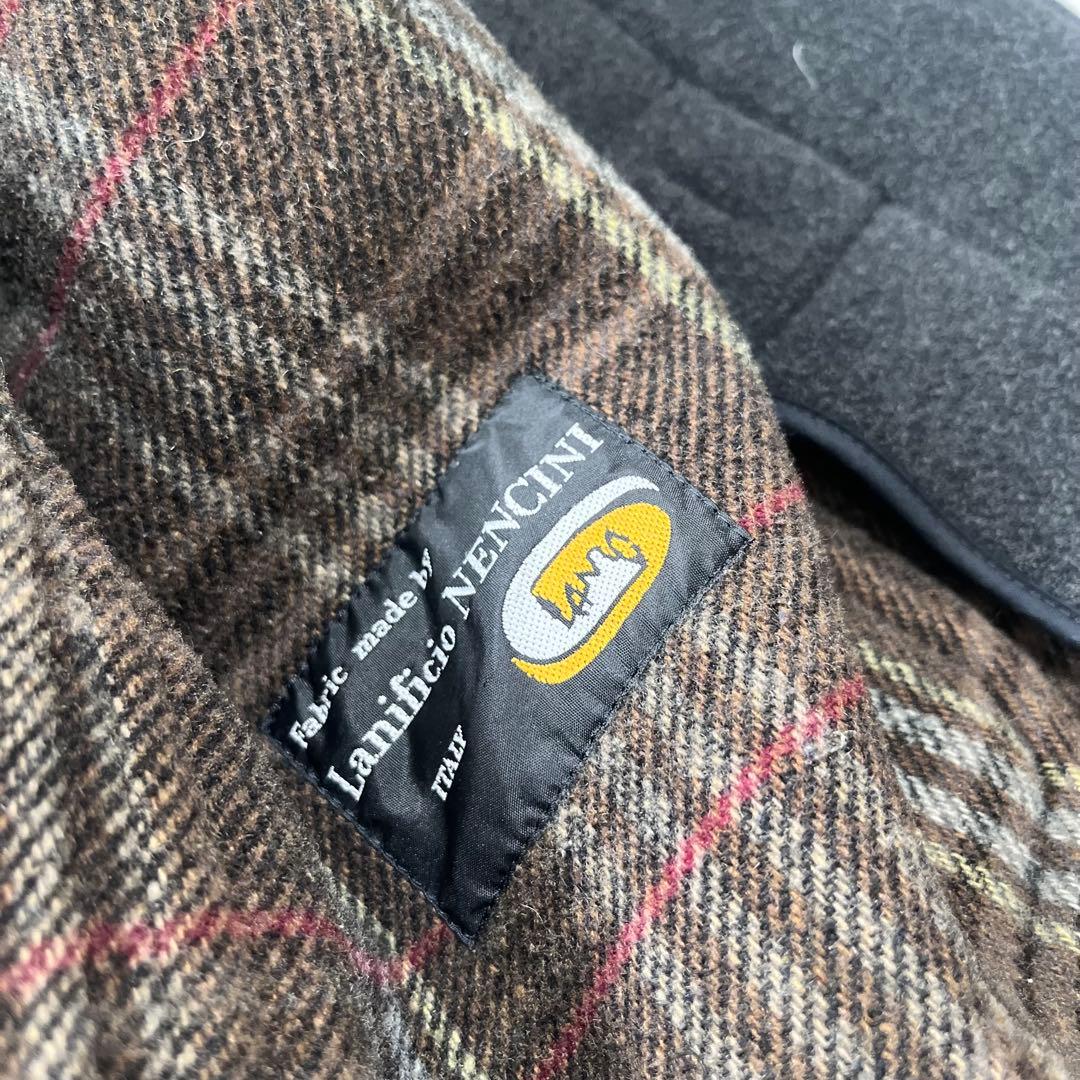 King　　イーストボーイ　カシミヤ混　ダッフルコート　チェック　M