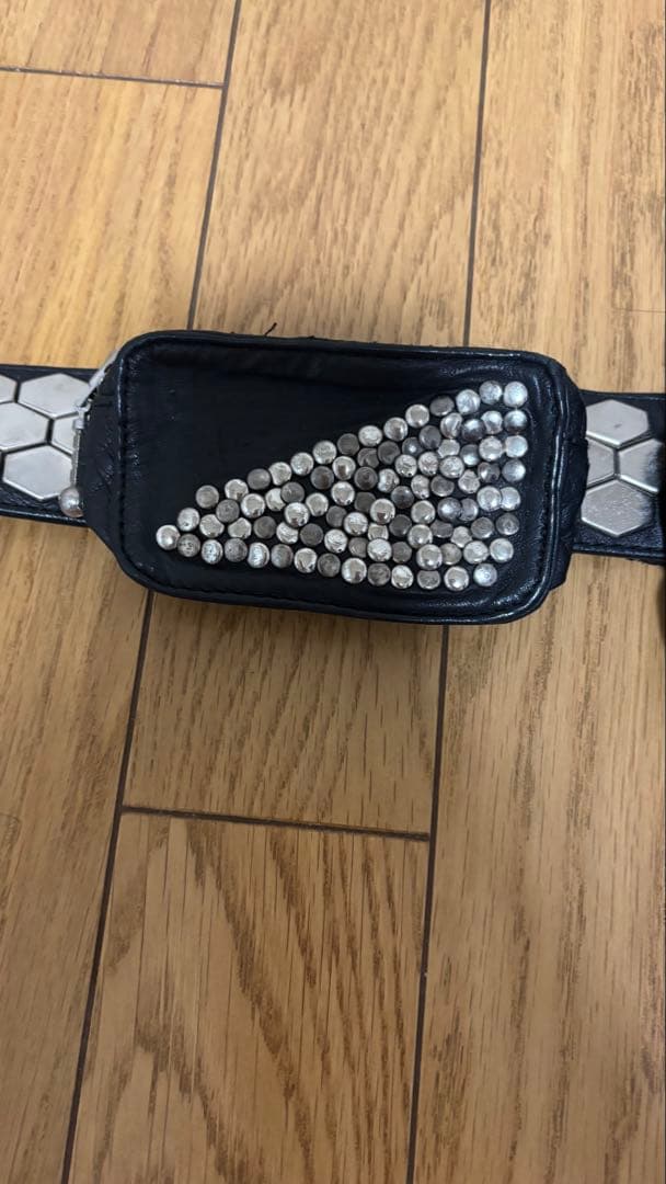 バッグ Kmrii hip bag CRAZY SILVER STUDDED