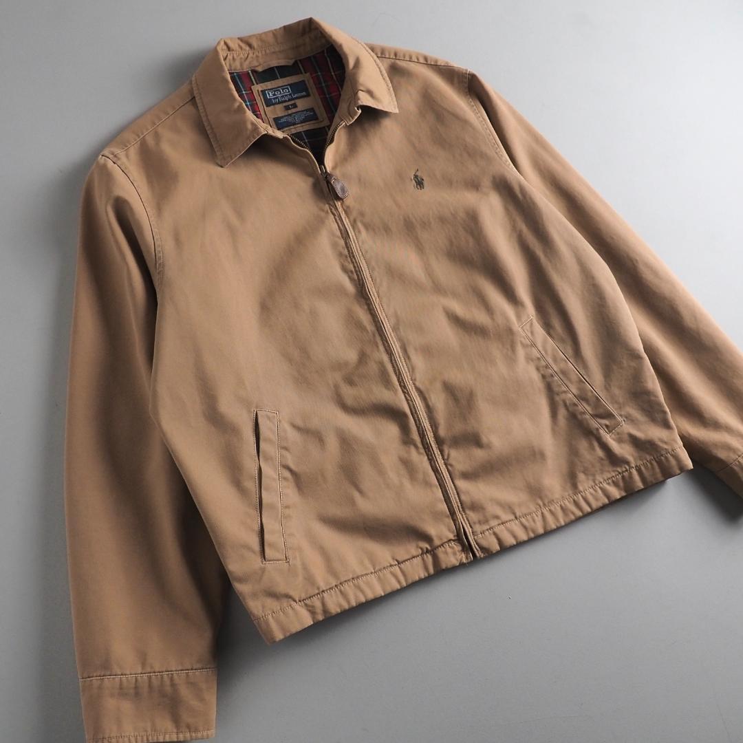 ラルフローレン　ブルゾン　スイングトップ　ベージュ　裏地チェック　美品